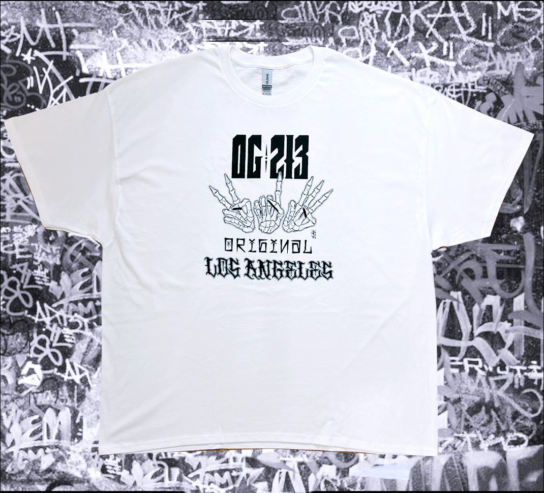 WHITE SHORT SLEEVE HANDSIGN T-SHIRT (AVAILABLE 10/4/24)