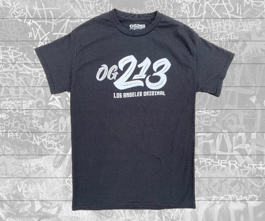 BLACK SHORT SLEEVE HANDWRITTEN T-SHIRT